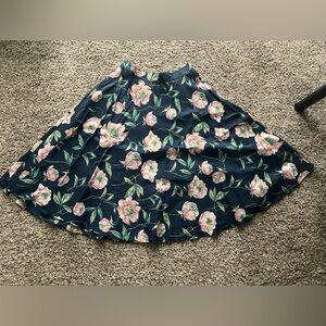 Floral Navy Skirt